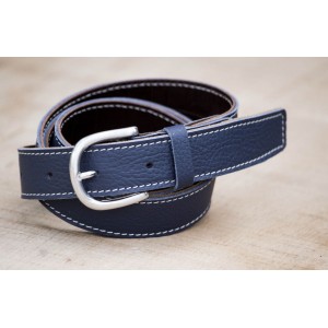 CEINTURE CUIR BLEU FRANCE| La classique